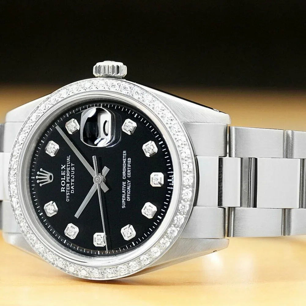 Rolex Datejust Men's 36mm Diamond Bezel Watch